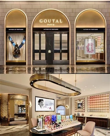 香水店のインテリアデザイン