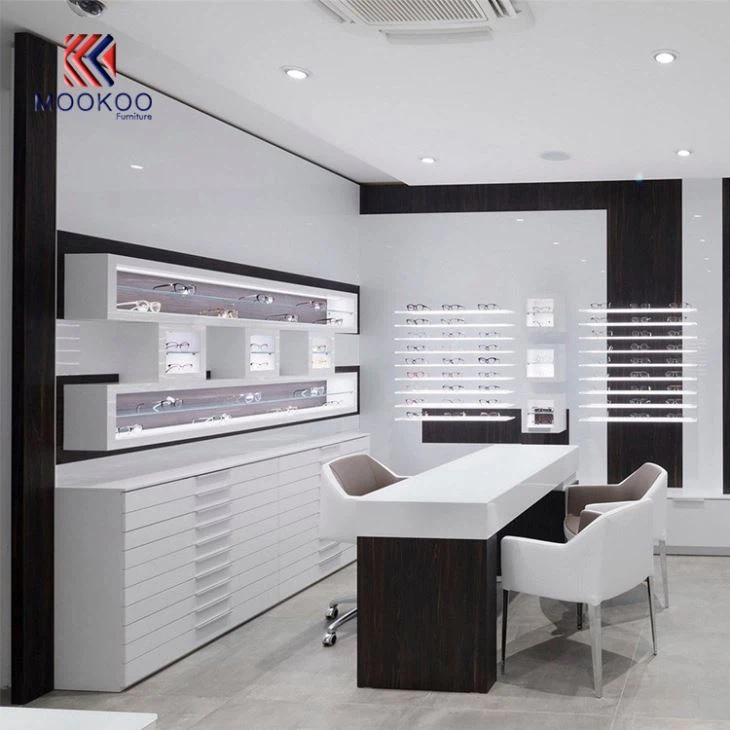 Modern Clear Vision Eyewear Cabinets Wall Kiosk Store Interior Decoration Showcase