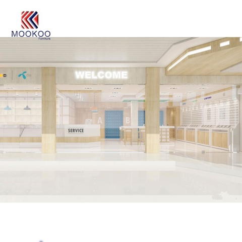 電話ショップの棚ユニットの表示